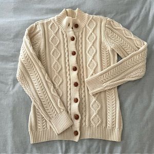 Cable knit cardigan